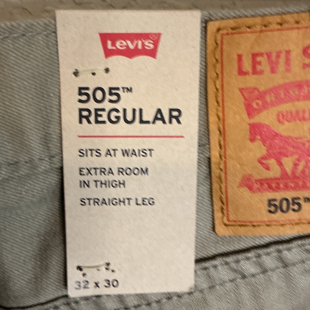 Levi’s 505 Regular Fit Khaki Jeans Men’s 32x30 - Picture 6 of 11